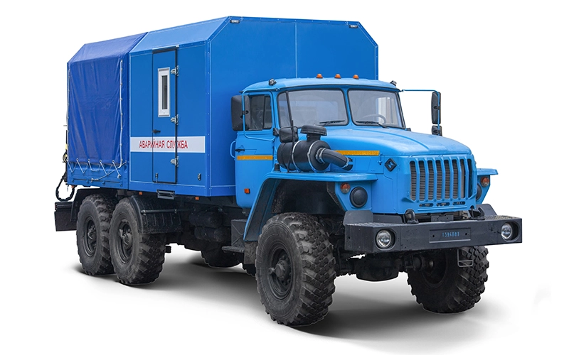 Передвижная техническая помощь с КМУ на базе шасси Урал-4320