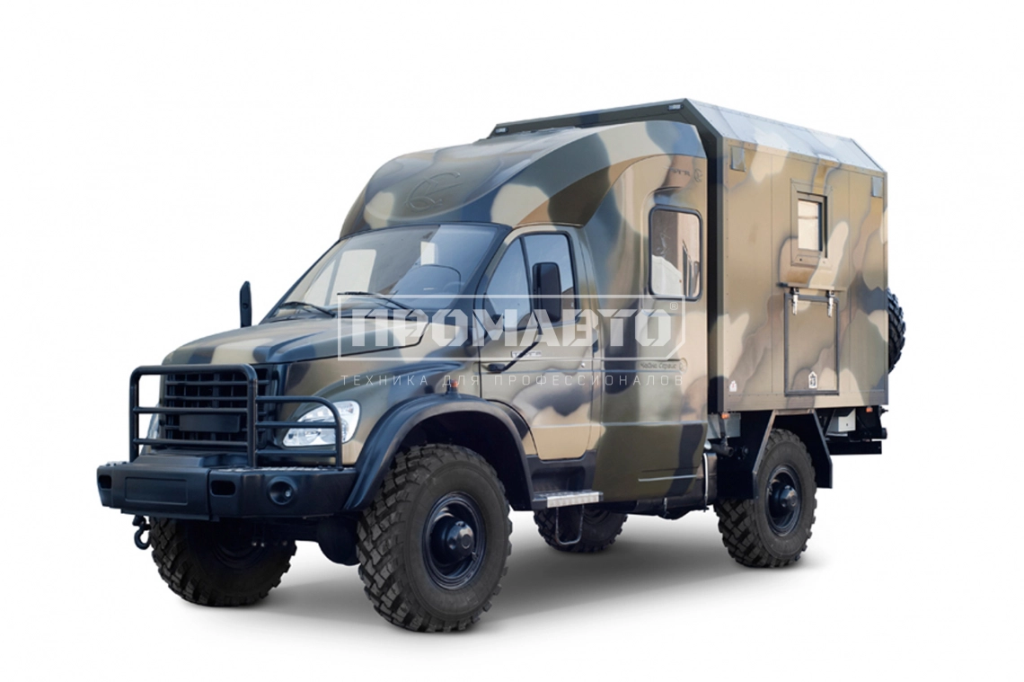 Автомобиль для охоты и рыбалки на базе шасси ГАЗ 33081 с двухрядной кабиной Тайга 2