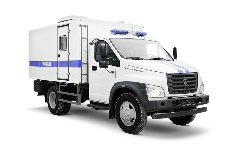 Специальный автомобиль для перевозки задержанных на базе шасси ГАЗ С41R13