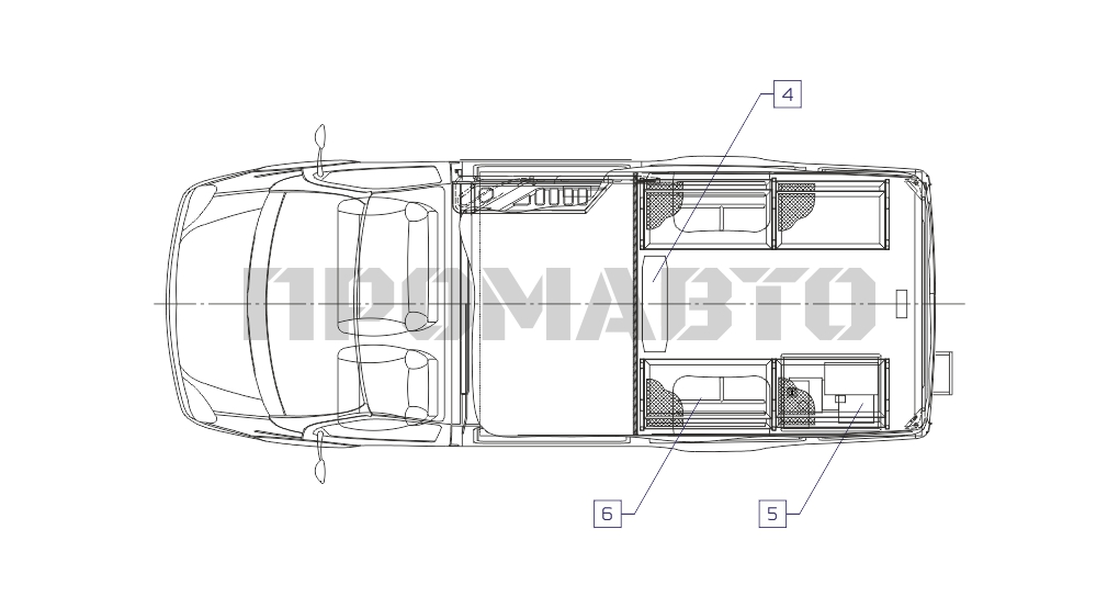 Схема Передвижная мастерская на базе шасси ГАЗ 27055 4