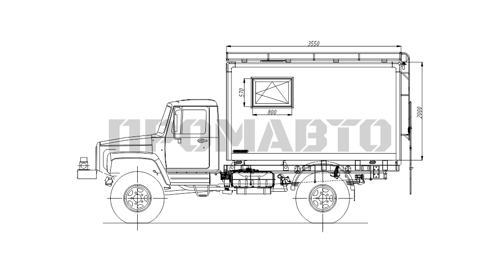 Схема Бригадный автомобиль на базе шасси ГАЗ 33081 7
