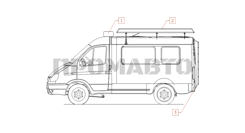 Схема Аварийная газовая служба на базе шасси ГАЗ 27527 5