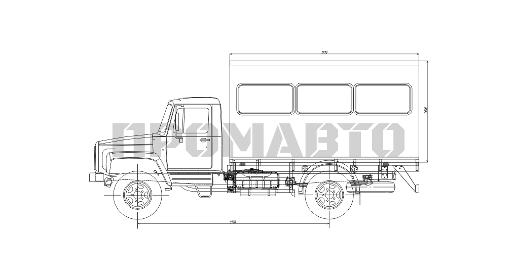 Схема Вахтовый автобус на базе шасси ГАЗ 33098 5