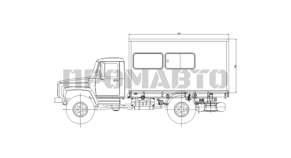 Схема Вахтовый автобус на базе шасси ГАЗ 33088 5
