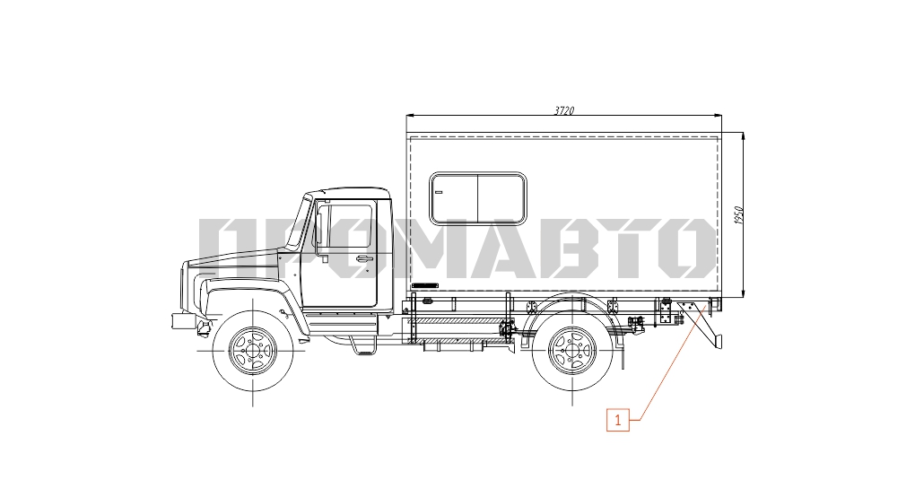 Схема Передвижная мастерская на базе шасси ГАЗ 3309 6