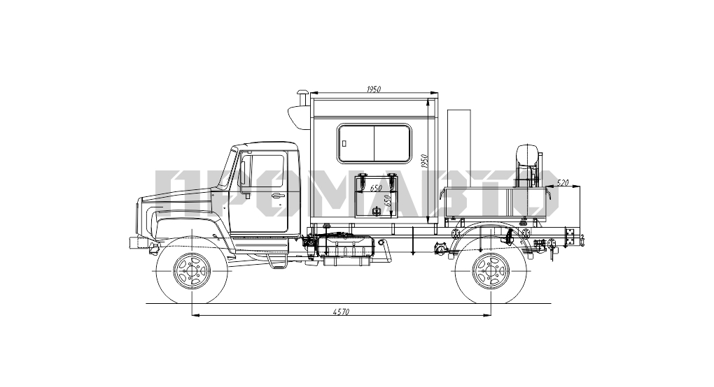 Схема Техпомощь на базе шасси ГАЗ 33088 4