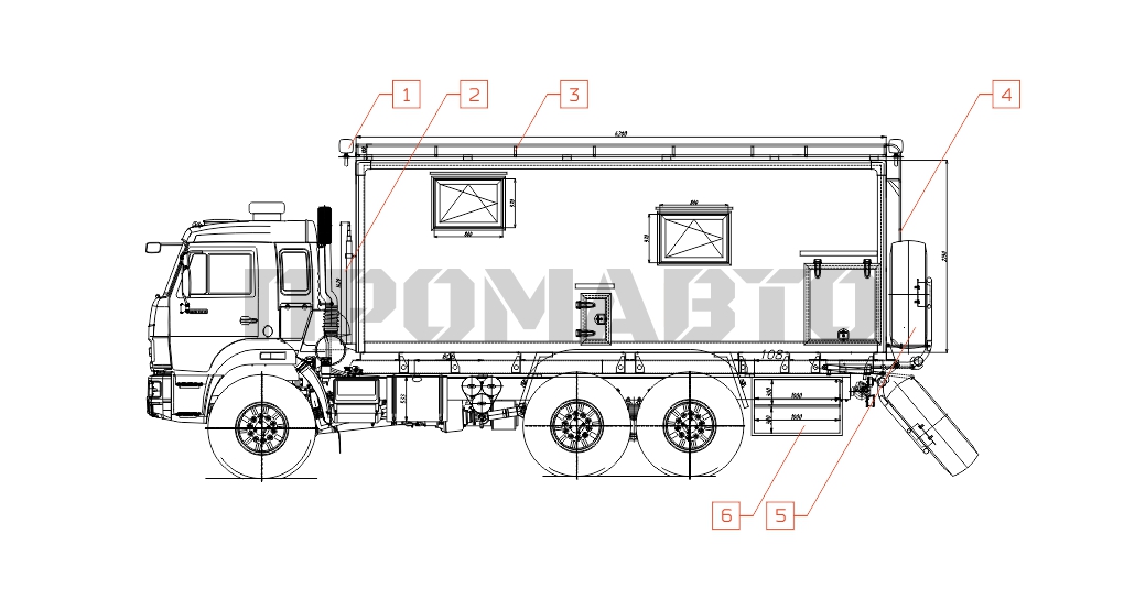 Схема Пункт весового контроля на базе шасси КАМАЗ 43118 11