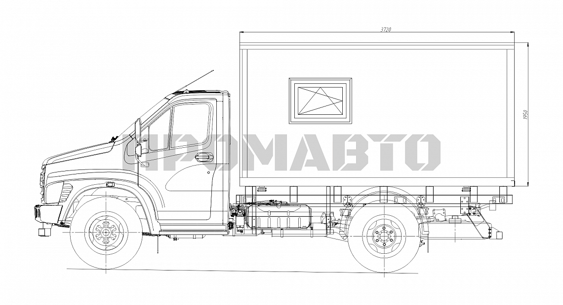 Схема Мастерская для газовых служб 4795Н на базе шасси ГАЗ C41R13 1