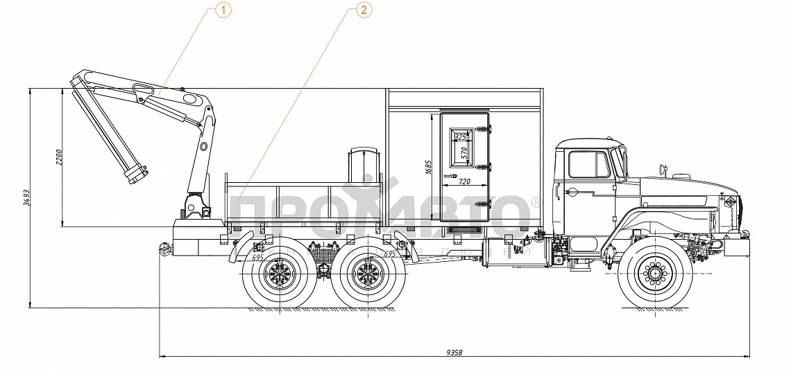 Схема Передвижная техническая помощь с КМУ на базе шасси Урал-4320 5