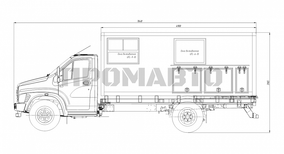 Схема Передвижная мастерская на базе шасси ГАЗ C41R33 2