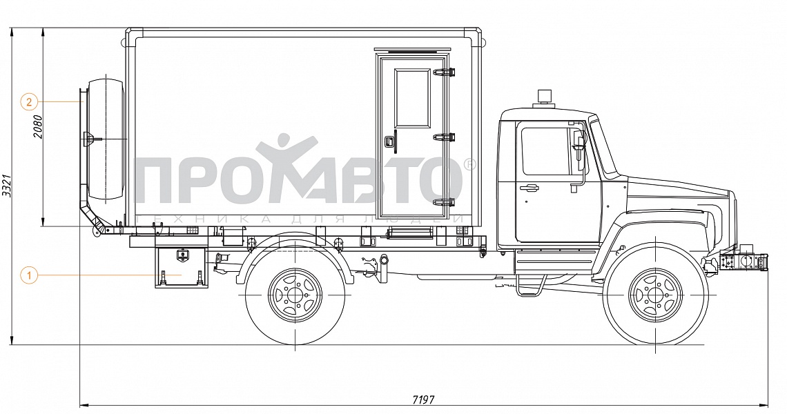 Схема Автомобиль-мастерская на базе шасси ГАЗ 33081 9
